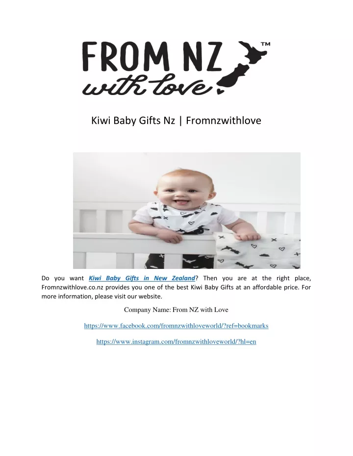 kiwi baby gifts nz fromnzwithlove