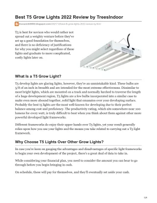 jhonsmith9860.blogspot.com-Best T5 Grow Lights 2022 Review by TreesIndoor