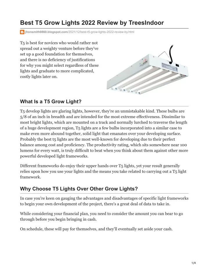 best t5 grow lights 2022 review by treesindoor
