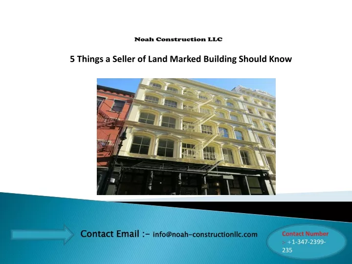 5 things a seller of land marked building should