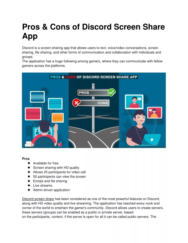 pros cons of discord screen share app discord