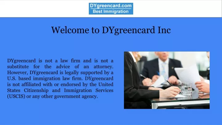 welcome to dygreencard inc