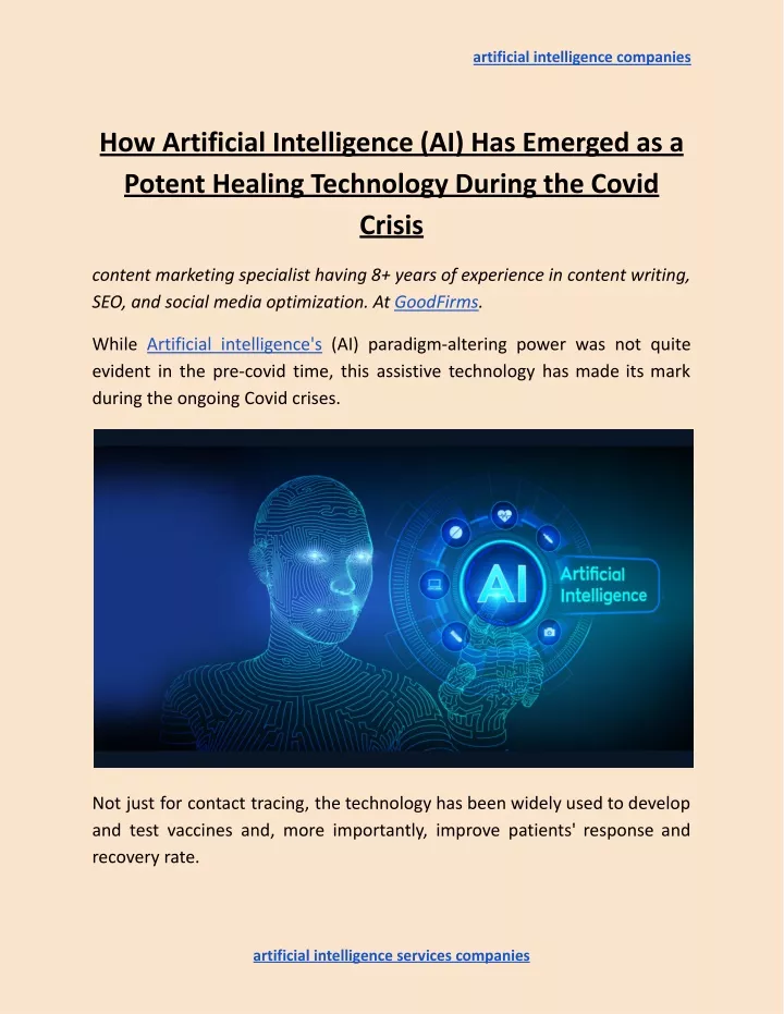 artificial intelligence companies