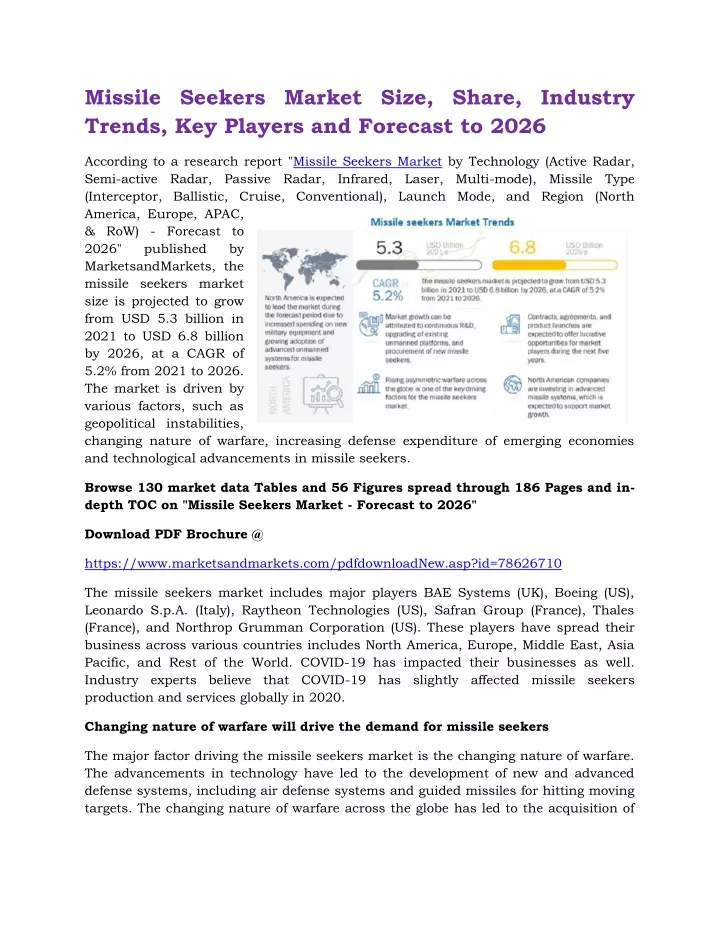 missile seekers market size share industry trends