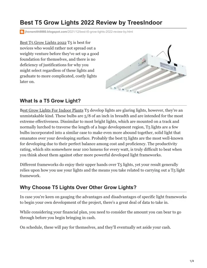 best t5 grow lights 2022 review by treesindoor