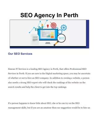 seo agency in perth
