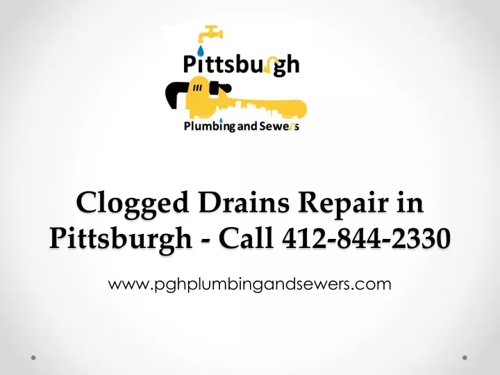 clogged drains repair in pittsburgh call 412 844 2330