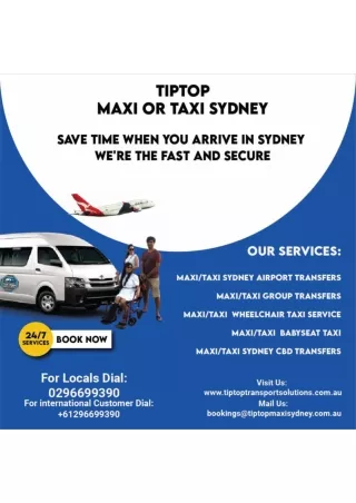 maxi taxi in Sydney |taxi with car seat