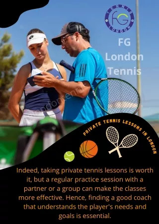 Get Private Tennis Lessons in London With Best Coach