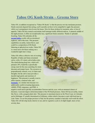 Tahoe OG Kush Strain