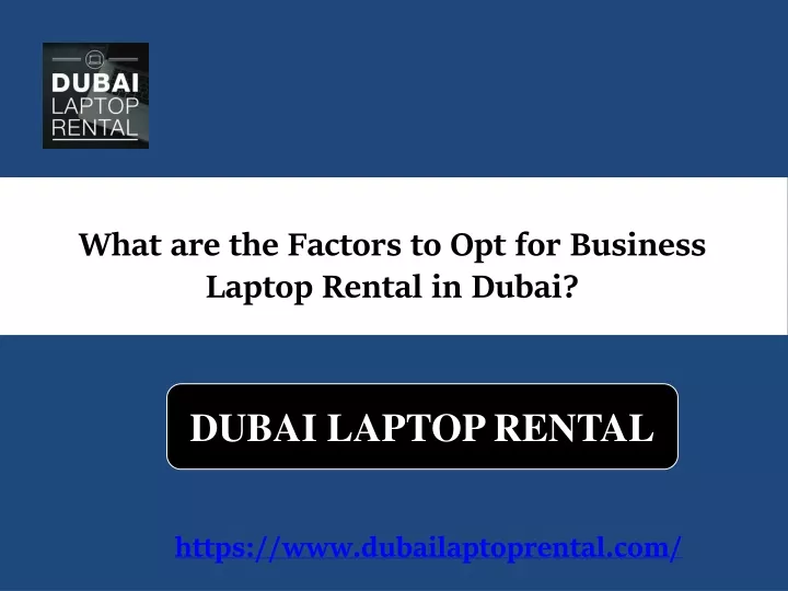 what are the factors to opt for business laptop