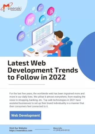 Latest Web Development Trends to Follow in 2022 - Meerakics