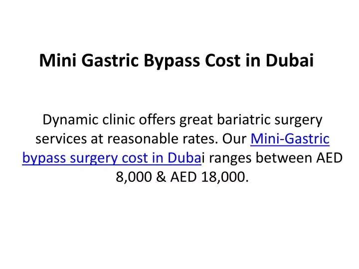 mini gastric bypass cost in dubai