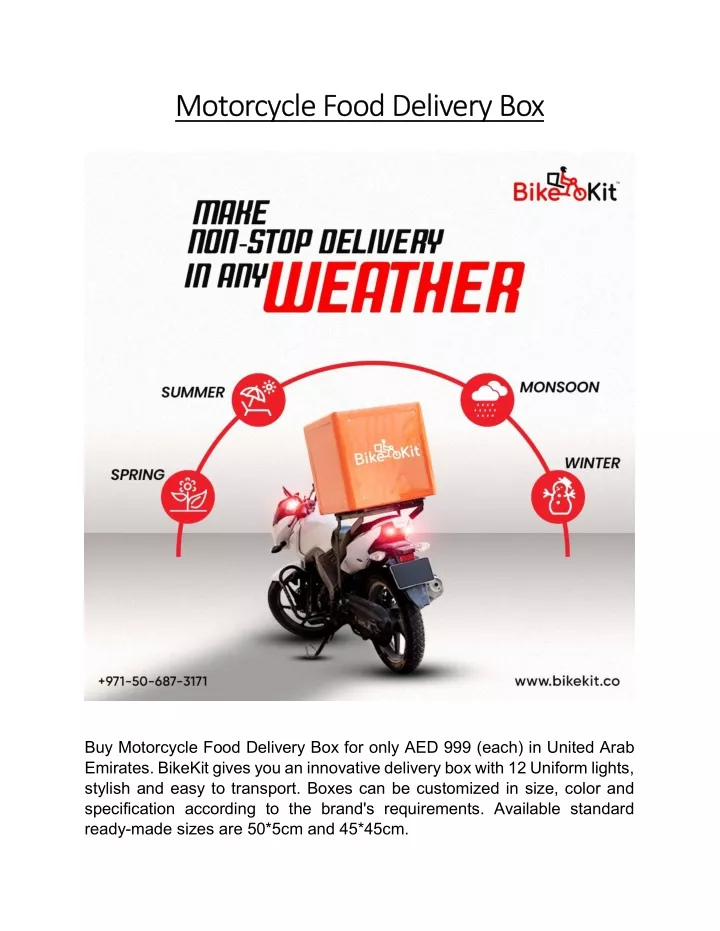 motorcycle food delivery box motorcycle food