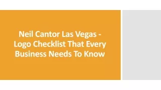 Neil Cantor Las Vegas - Logo Checklist That Every Business Needs To Know