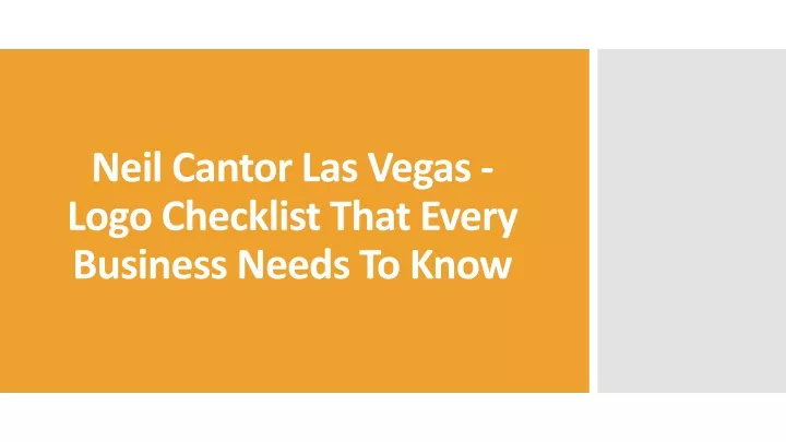 neil cantor las vegas logo checklist that every business needs to know