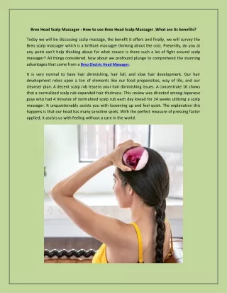 Breo Scalp MassagerHow to use Breo Scalp Massager,What are its benefits