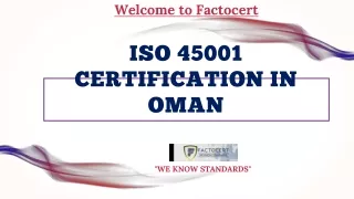 ISO 45001 certification in oman