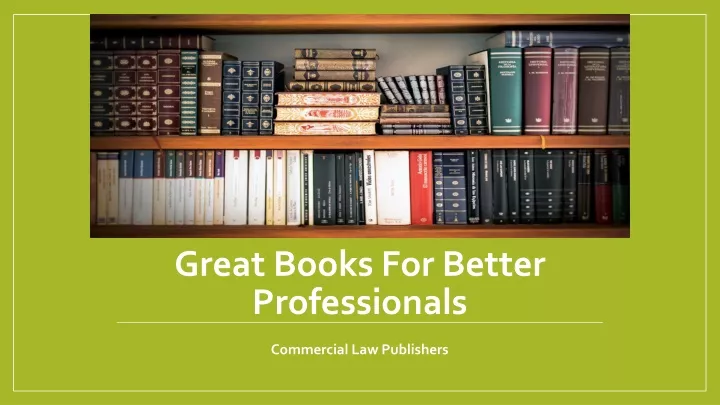 great books for better professionals