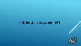 h1b specialty occupation rfe