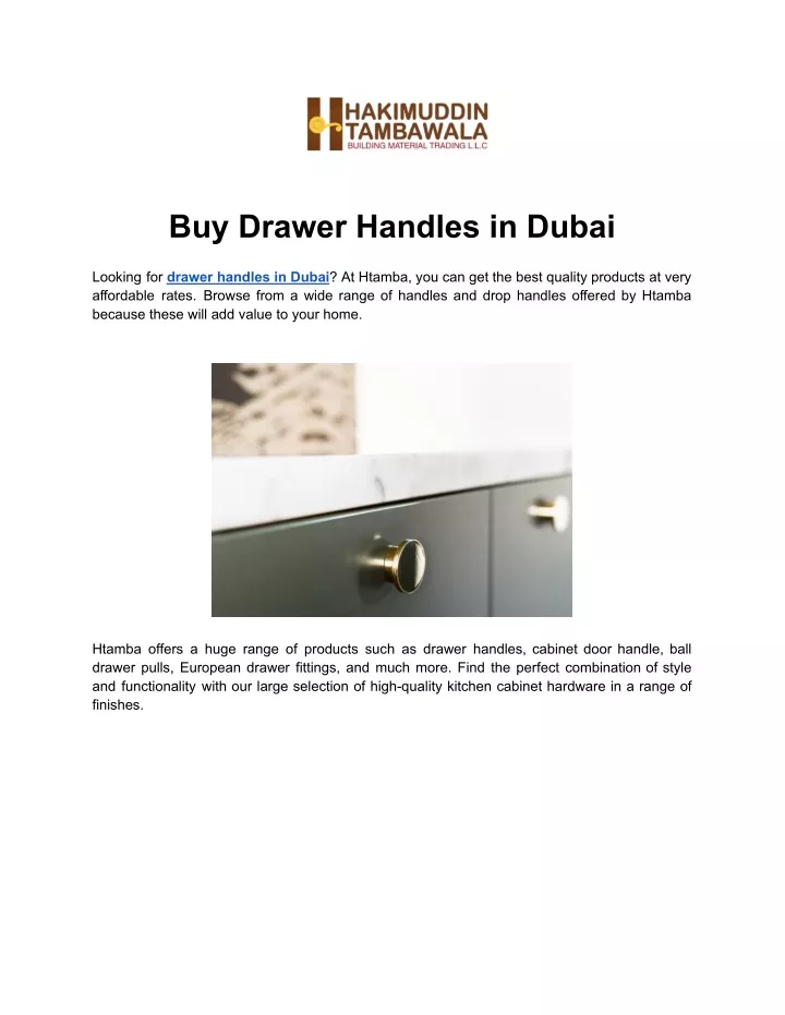 buy drawer handles in dubai