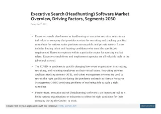 executive search headhunting software market