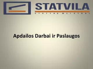 apdailos darbai ir p aslaugos