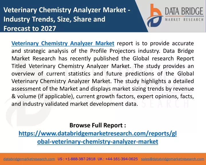 veterinary chemistry analyzer market industry