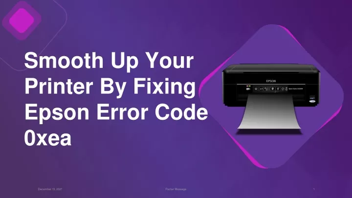 smooth up your printer by fixing epson error code 0xea