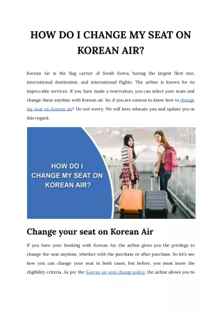 How do I change my seat on Korean air