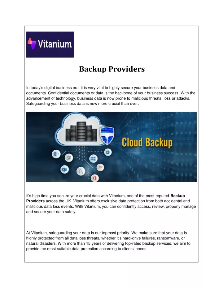 backup providers in today s digital business