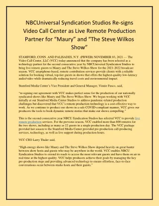 Live and Recorded Remote Production Solutions