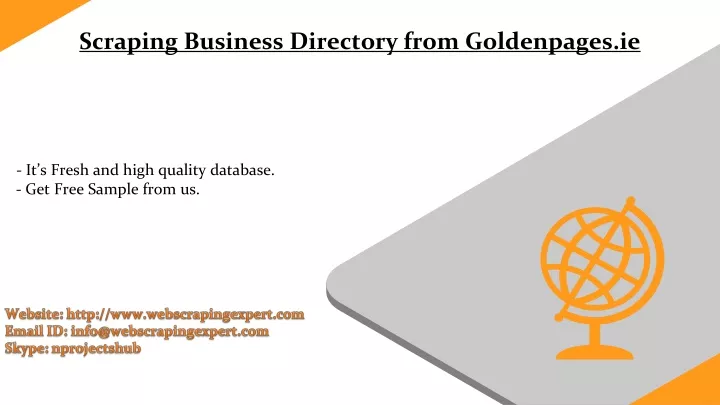 scraping business directory from goldenpages ie