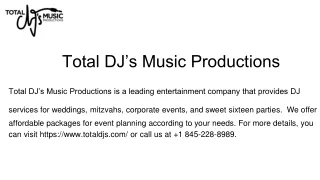 Total DJs Music Productions