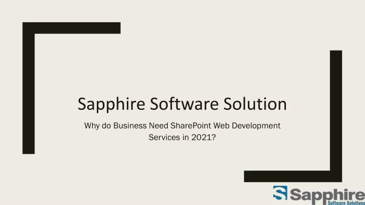 sapphire software solution