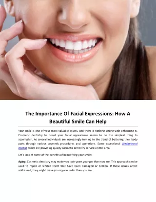 the importance of facial expressions