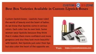 best box varieties available in custom lipstick