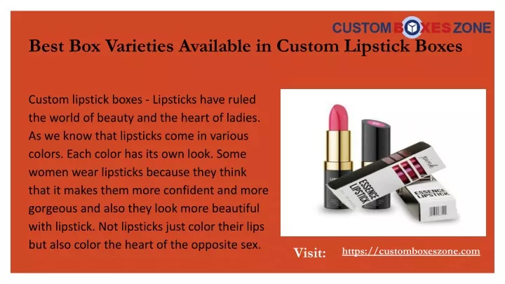 best box varieties available in custom lipstick