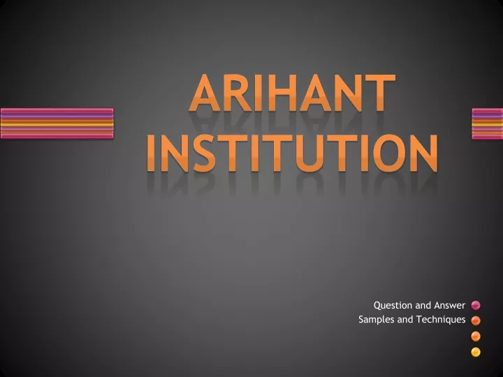 arihant institution