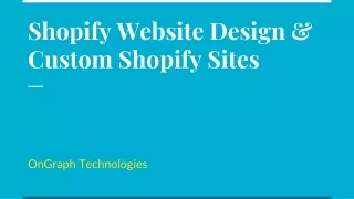 shopify website design custom shopify sites