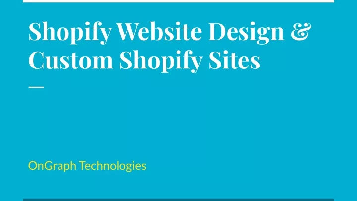 shopify website design custom shopify sites