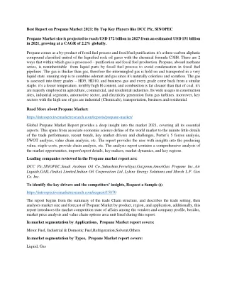 best report on propane market 2021