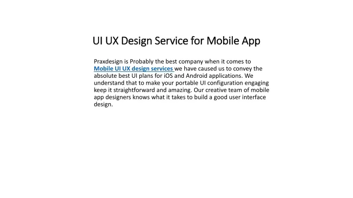 ui ux design service for mobile app