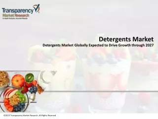 Global Detergents Market Expected to Reach ~US$ 157 Bn by 2027: Transparency Mar