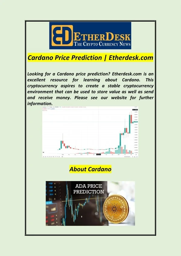 Cardano Price Prediction | Etherdesk.com