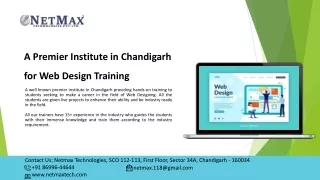 Best Web Designing Training Course in Chandigarh | Netmax Technologies