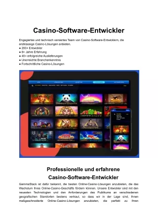 casino software entwickler