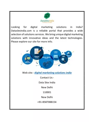 Digital Marketing Solutions India  Dataslexindia