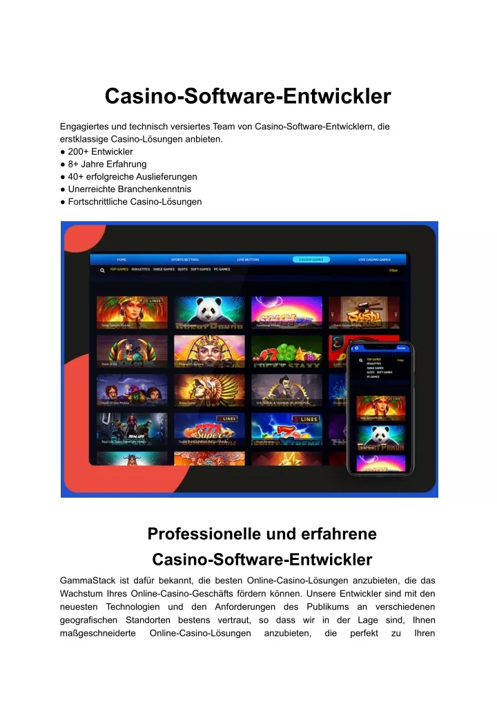 casino software entwickler