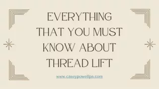 everything that you must know about thread lift